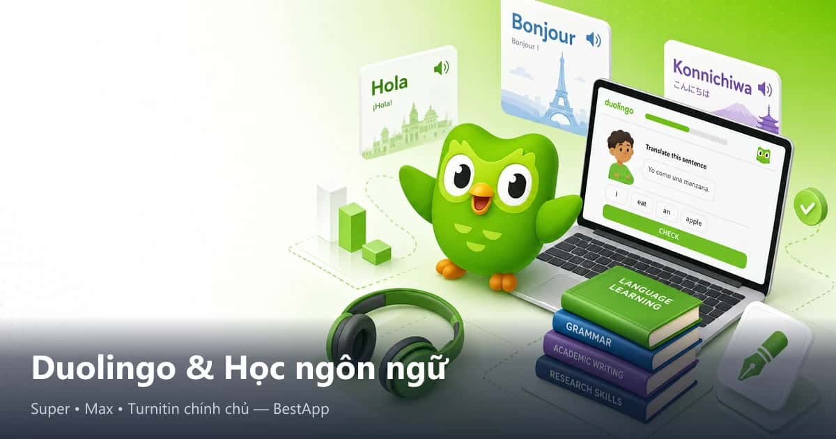 Duolingo và phần mềm học ngôn ngữ chính chủ 2026